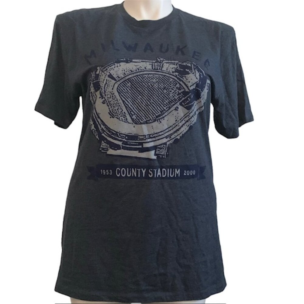 NWT Milwaukee Brewers County Stadium T Shirt L - Vintage Style Graphic Tee